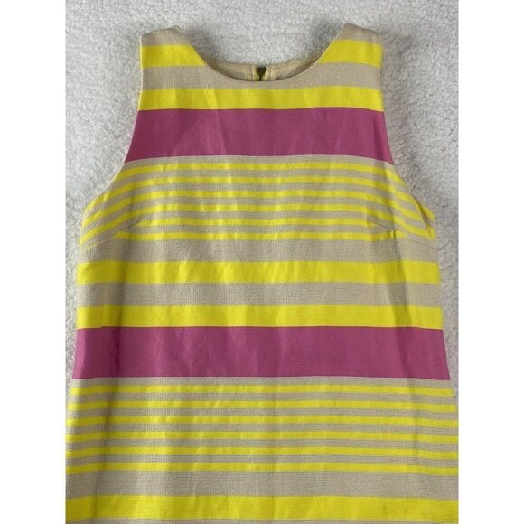 Ann Taylor LOFT Dress Women 10 Stripe Mod Retro Classic Office Preppy Coastal - Picture 3 of 13